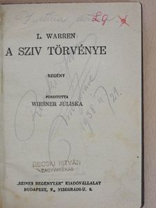 L. Warren - A sziv törvénye [antikvár]