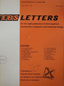 H. Neurath - Febs Letters Volume 109, Number 1-2./Volume 110, Number 1-2. [antikvár]