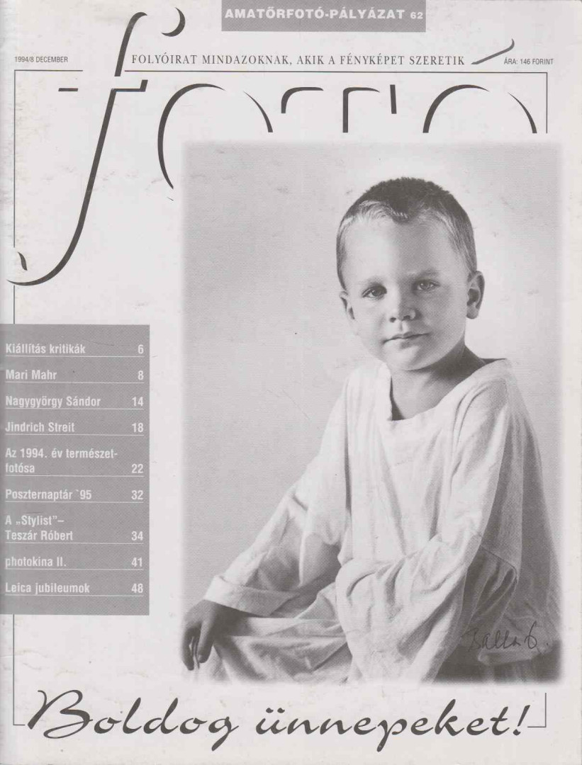 Kiss Kuntler Árpád (szerk.) - Fotó 1994/8. december [antikvár]