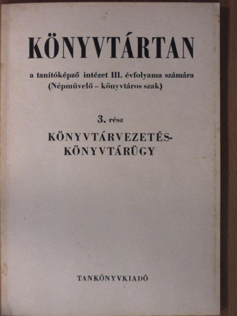Sallai István - Könyvtártan 3. [antikvár]