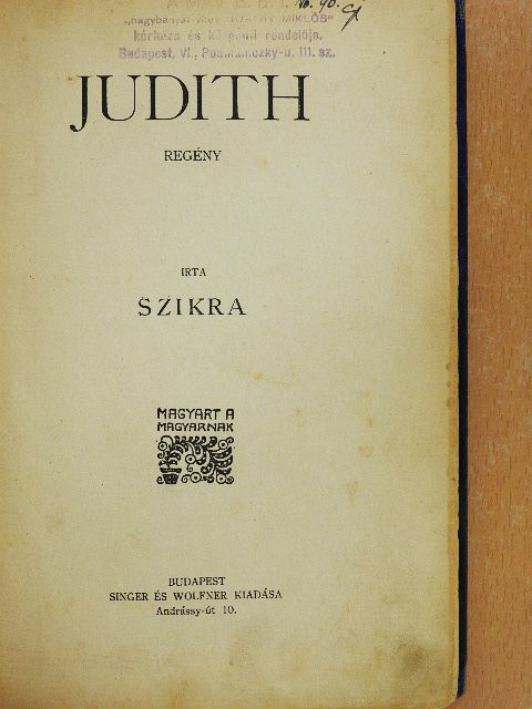 Gróf Teleki Sándorné Kende Júlia - Judith [antikvár]