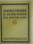 Vanczák János - Háborus emlékek és egyéb versek [antikvár]