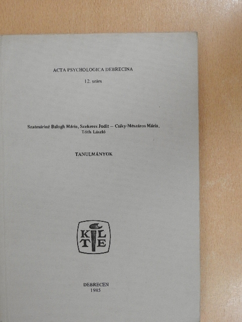 Csiky-Mészáros Mária - Tanulmányok [antikvár]