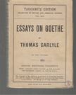 Thomas Carlyle - Essays on Goethe [antikvár]