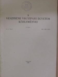 Babos B. - A Veszprémi Vegyipari Egyetem közleményei 9. kötet 3-4. füzet [antikvár]