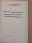Némedi Lajosné - Einführung in das Studium der neueren deutschen Literaturwissenschaft [antikvár]