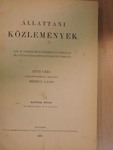 Állattani Közlemények 1907-1908/1-4. [antikvár]