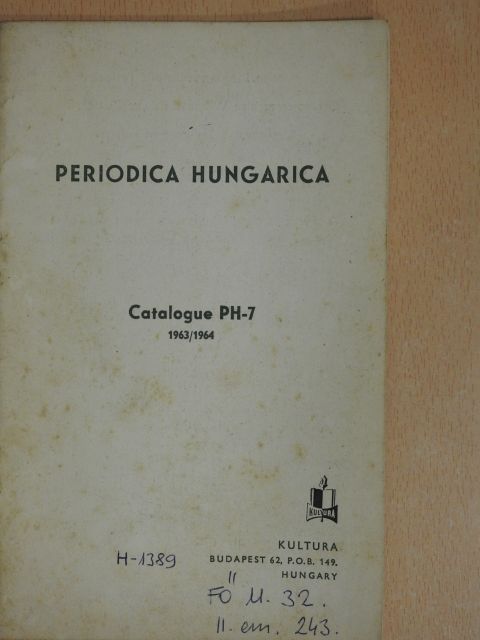 Periodica Hungarica [antikvár]