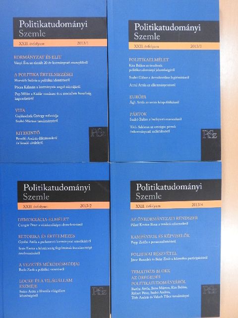 Bérces Viktor - Politikatudományi Szemle 2013/1-4. [antikvár]