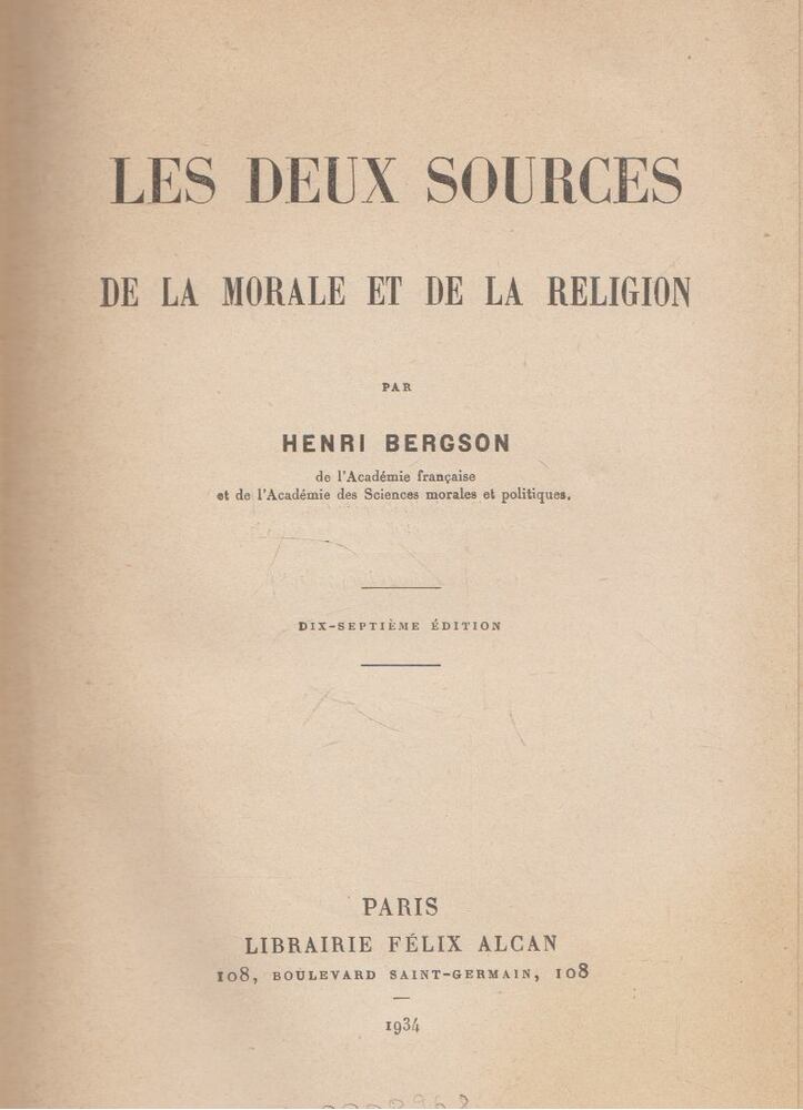Henri Bergson - Les Deux Sources [antikvár]