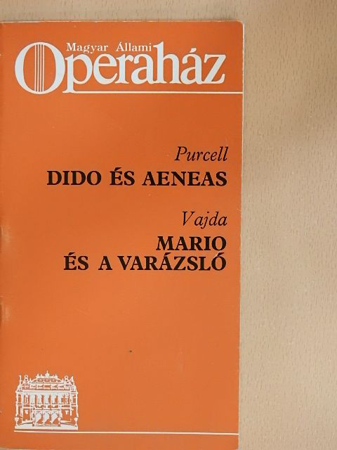 Bókkon Gábor - Purcell: Dido és Aeneas/Vajda: Mario és a varázsló [antikvár]