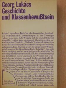Georg Lukács - Geschichte und Klassenbewußtsein [antikvár]