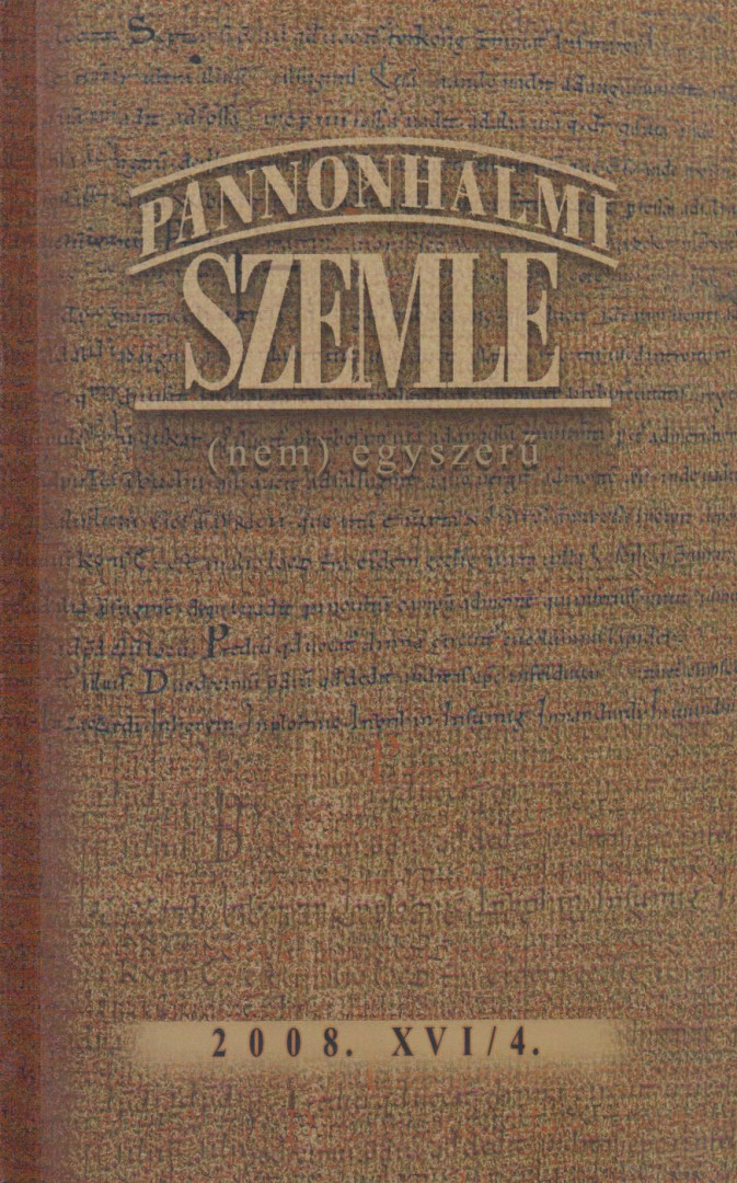 Sulyok Elemér (főszerk.) - Pannonhalmi Szemle 2008. XVI/4. [antikvár]