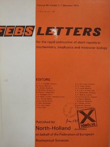 J. E. Dumont - Febs Letters Volume 49, Number 1-3./Volume 50, Number 1-3./Master Index Volumes 41-50. [antikvár]