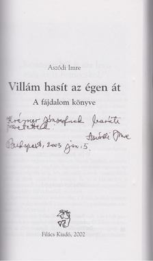 Aszódi Imre - Villám hasít az égen át (dedikált) [antikvár]