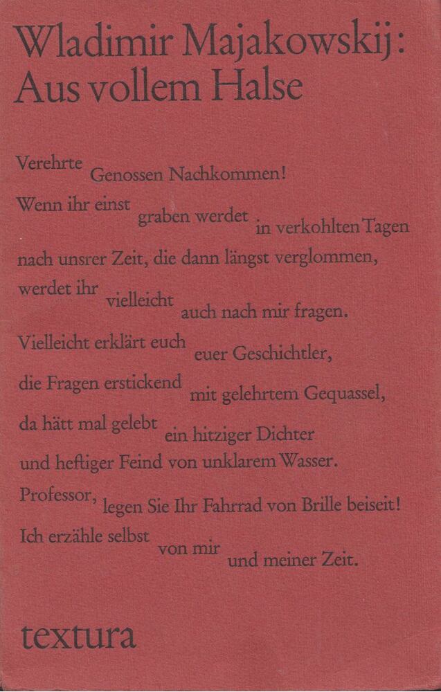 W. Majakowskij - Aus vollem Halse [antikvár]