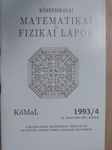 Gyimesi Róbert - Középiskolai matematikai és fizikai lapok 1993. április [antikvár]