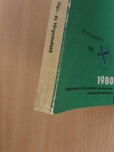 Agrárirodalmi Szemle Név- és tárgymutató 1980. [antikvár]