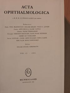 A. Björnberg - Acta Ophthalmologica 1964. [antikvár]