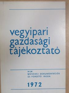 Vegyipari Gazdasági Tájékoztató 1972/1. [antikvár]