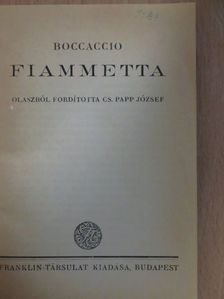 Boccaccio - Fiammetta [antikvár]