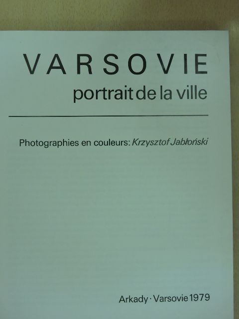 Varsovie  [antikvár]