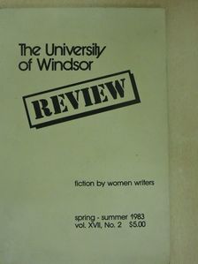 Calandro Ann - The University of Windsor Review - spring-summer 1983 vol. XVII, No. 2 [antikvár]