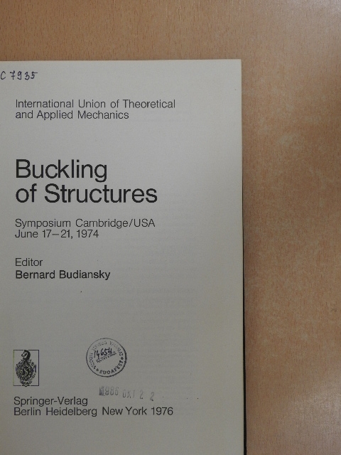 J. C. Amazigo - Buckling of Structures [antikvár]