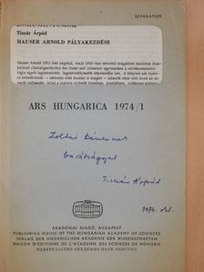 Timár Árpád - Hauser Arnold pályakezdése (dedikált példány) [antikvár]