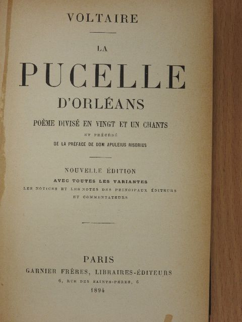 Voltaire - La pucelle d'Orléans [antikvár]