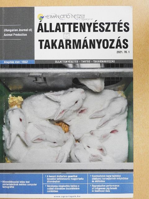 Béri Béla - Állattenyésztés és Takarmányozás 2021/1. [antikvár]