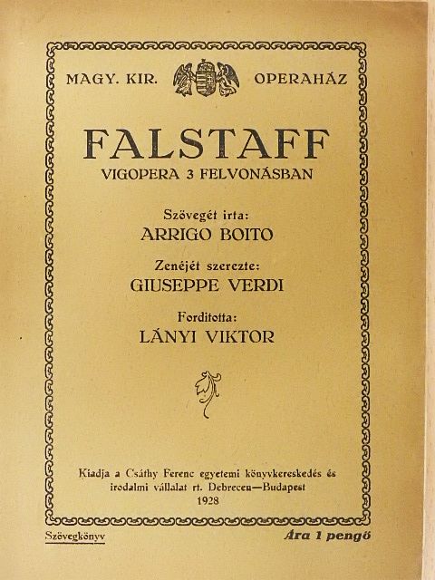 Arrigo Boito - Falstaff [antikvár]
