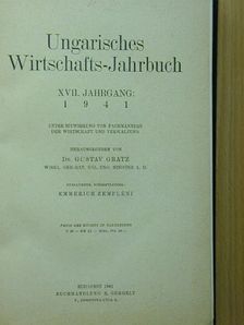 Dr. Kenéz Béla - Ungarisches Wirtschafts-Jahrbuch 1941. [antikvár]