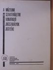 Dr. Nagyhegyi Zoltán - A múzeumi szakterületre vonatkozó jogszabályok jegyzéke [antikvár]