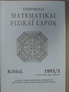 Fried Ervin - Középiskolai matematikai és fizikai lapok 1993. március [antikvár]