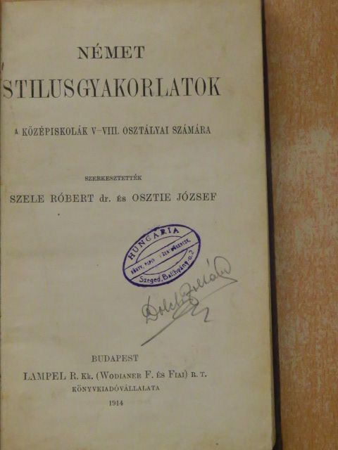 Német stilusgyakorlatok [antikvár]