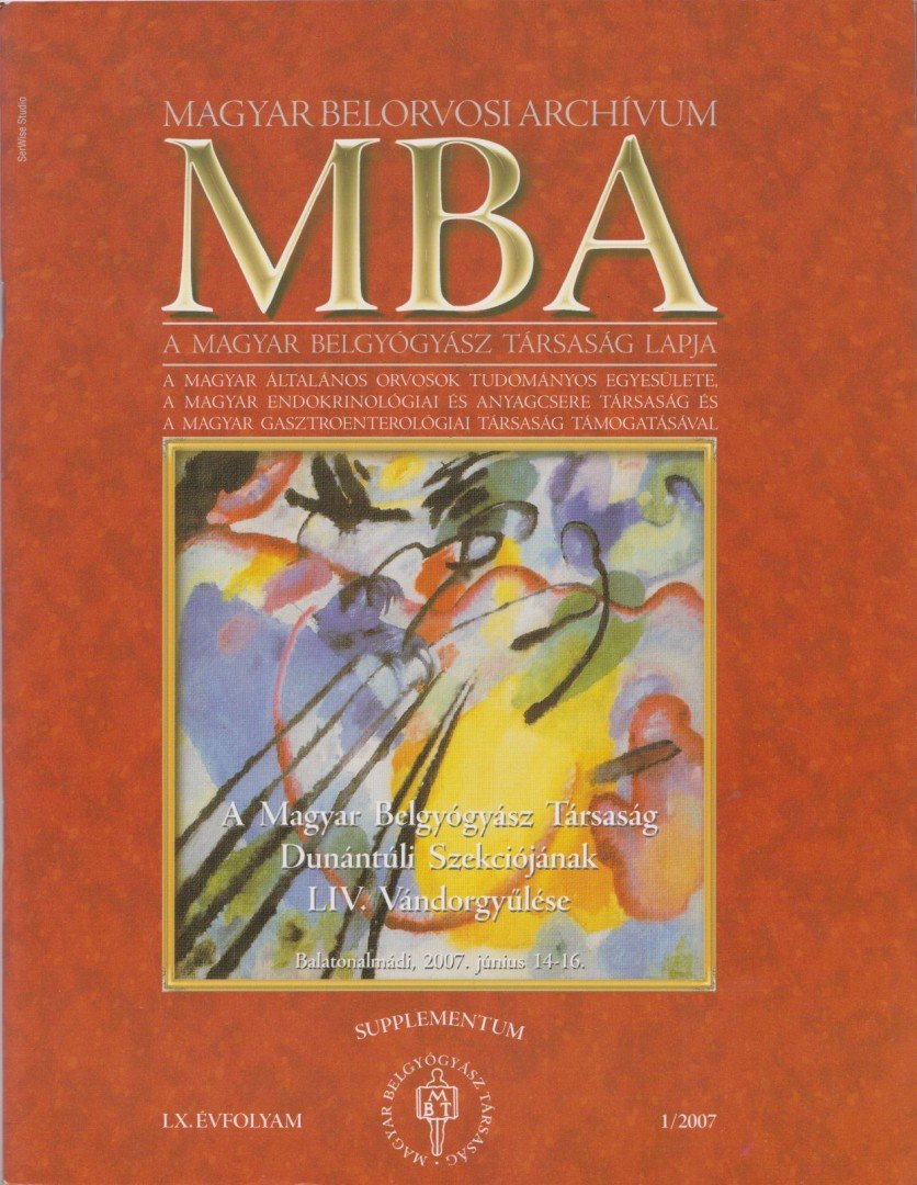 Dr. Szathmári Miklós - Magyar Belorvosi Archívum 2007/1 (SUPPLEMENTUM) [antikvár]