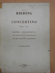 Oscar Rieding - Concertino [antikvár]