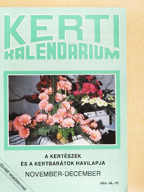 Dr. Ferenczy Tibor - Kerti Kalendárium 1992. november-december [antikvár]