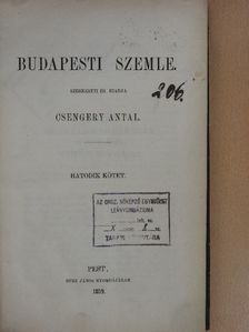 Budapesti Szemle 1859. VI. kötet 18-20. füzet [antikvár]
