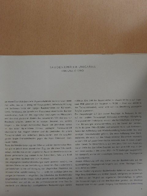 László Gerő - Baudenkmäler Ungarns [antikvár]