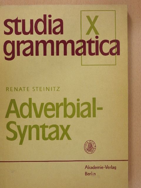 Ewald Lang - Adverbial-Syntax [antikvár]