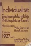 Storrer, Willy, Reinhart, Hans - Individualität 2. Jahrgang 1927 Heft 3 [antikvár]