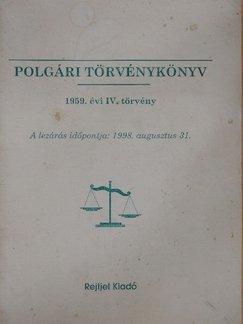 Polgári törvénykönyv [antikvár]