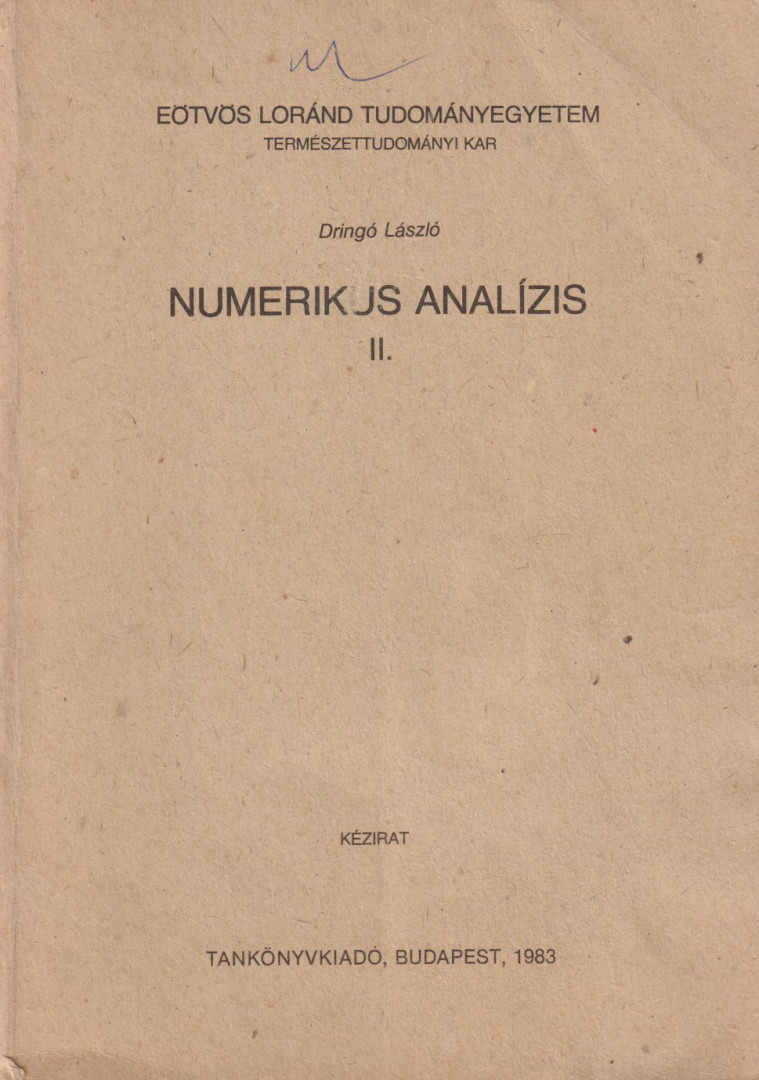 Dringó László - Numerikus analízis II. [antikvár]