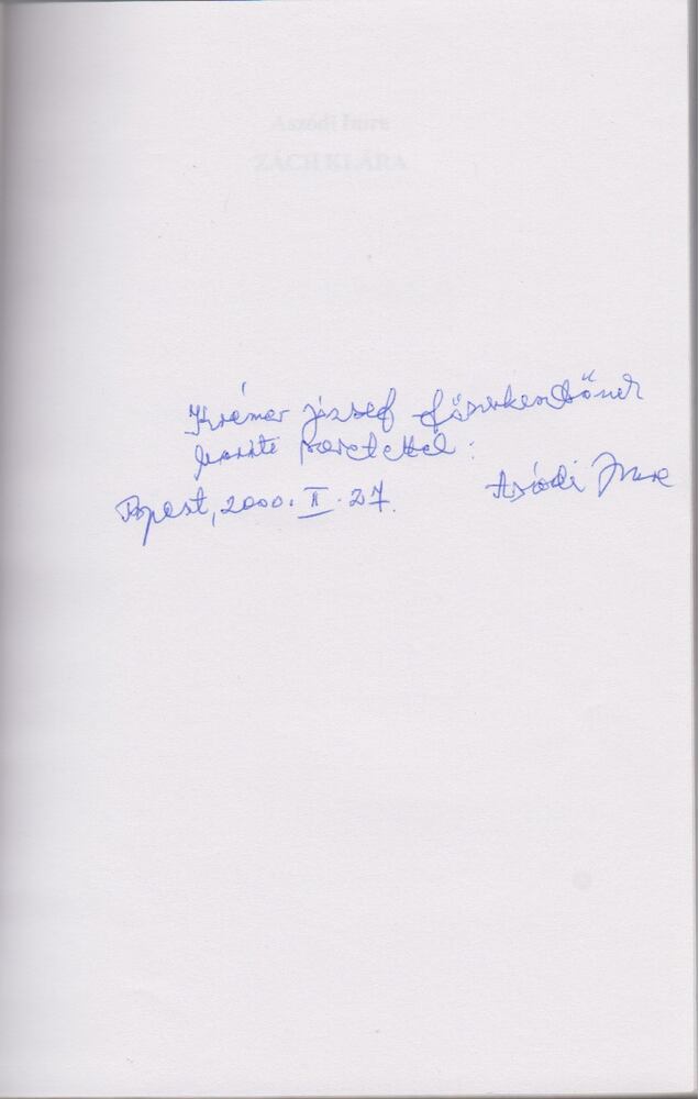 Aszódi Imre - Zách Klára (dedikált) [antikvár]