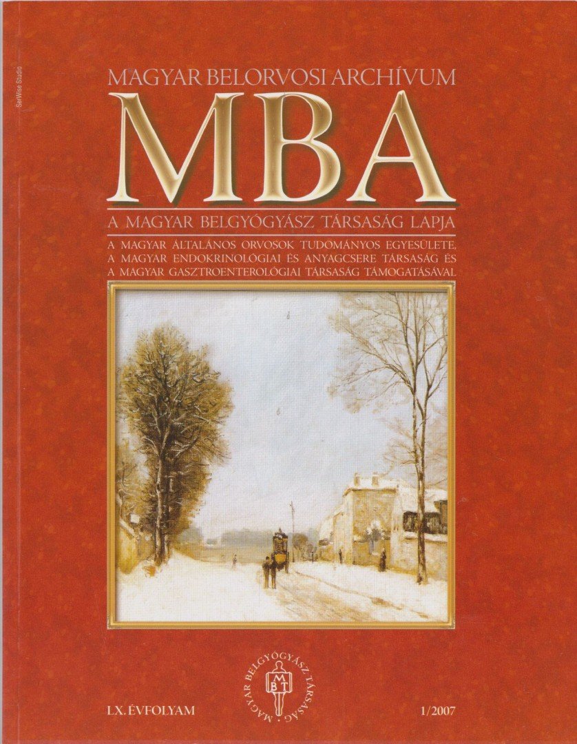 Dr. Szathmári Miklós - Magyar Belorvosi Archívum 2007/1 [antikvár]