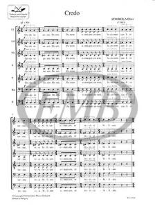 ZOMBOLA PÉTER - CREDO VEGYESKARRA (FÜR GEMISCHTEN CHOR)