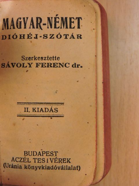Magyar-német dióhéj-szótár (minikönyv) [antikvár]