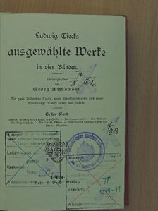 Ludwig Tieck - Ludwig Tiecks ausgewählte Werke in vier Bänden 1-2. (gótbetűs) (töredék) [antikvár]